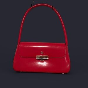 Pratesi patent leather red baguette